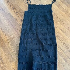 Black smocked mini dress from HM